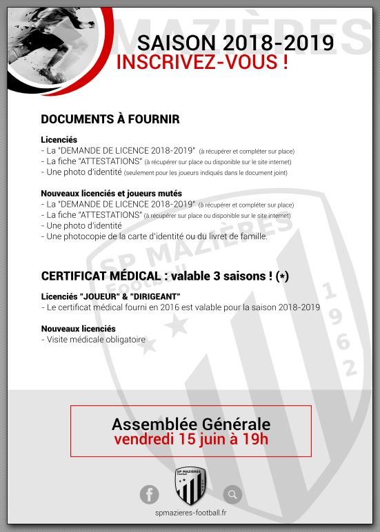 2018 2019 licence infos